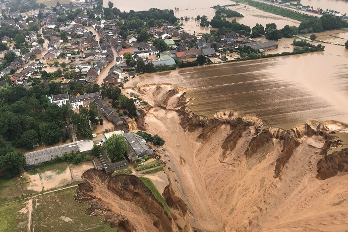 Image of flooding in Erfstadt-Blessem in July 2021