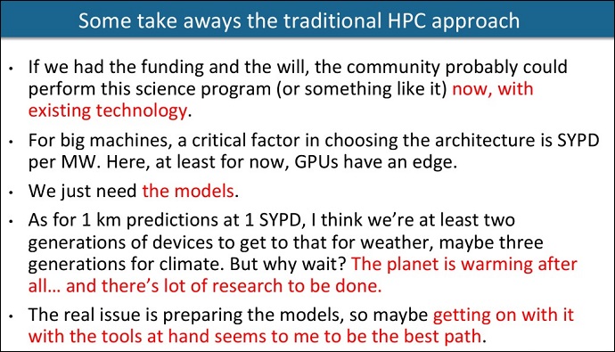 Richard Loft slide at HPC workshop 2021