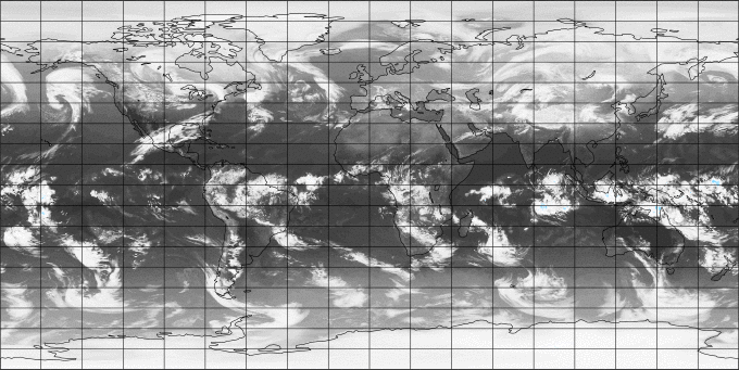 Simulated satellite imagery Meteosat 10 Channel 9