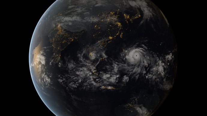 Typhoon Haiyan as seen from space on 7 November 2013