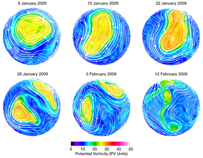 Stratospheric polar vortex plots