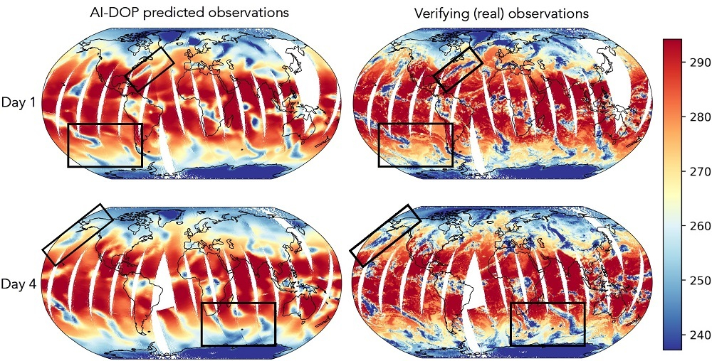 Predicted and observed IASI measurements in AI-DOP