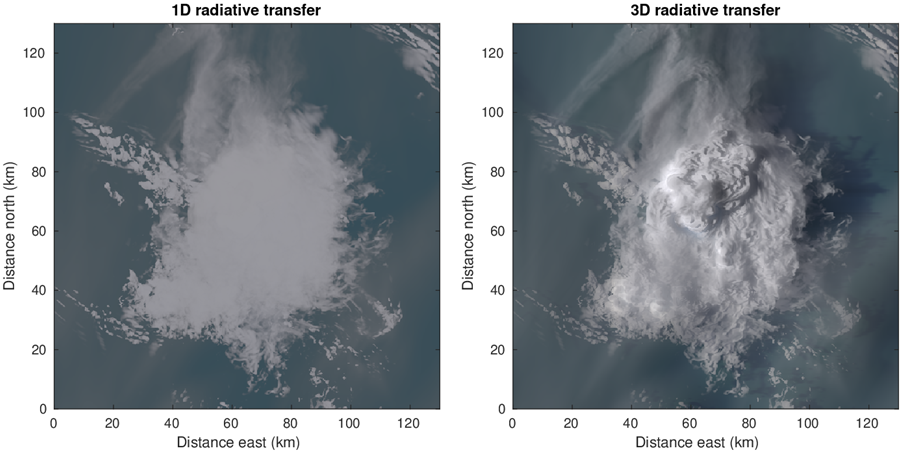 Thundercloud simulated by cloud-resolving model